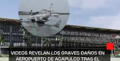 Videos revelan los graves daños en Aeropuerto de Acapulco tras el paso del huracán Otis