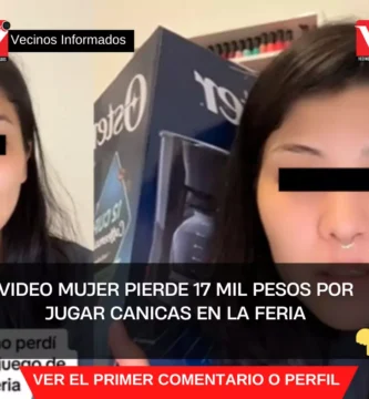 VIDEO Mujer pierde 17 mil pesos por jugar Canicas en la Feria