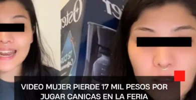 VIDEO Mujer pierde 17 mil pesos por jugar Canicas en la Feria