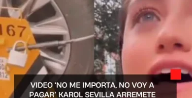 VIDEO ‘No me importa, no voy a pagar’ Karol Sevilla arremete contra las autoridades porque le pusieron la araña