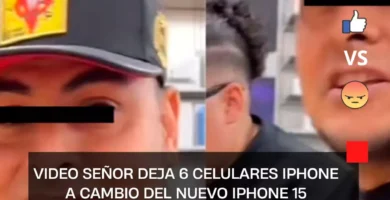 VIDEO Señor deja 6 celulares iphone a cambio del nuevo Iphone 15