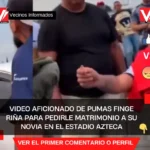 VIDEO Aficionado de Pumas finge riña para pedirle matrimonio a su novia en el Estadio Azteca