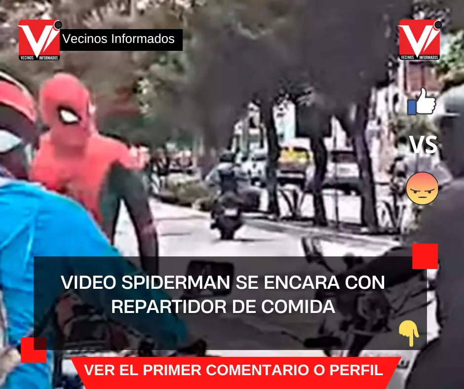 VIDEO Spiderman se encara con repartidor de comida