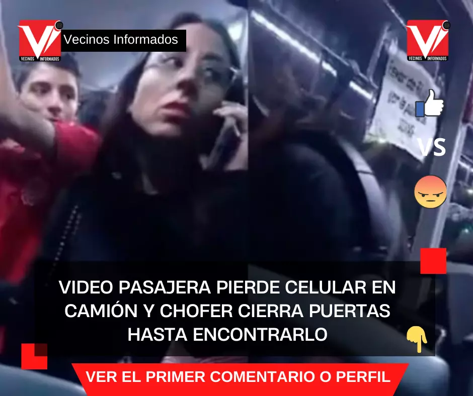 VIDEO Pasajera pierde celular en camión y chofer cierra puertas hasta encontrarlo