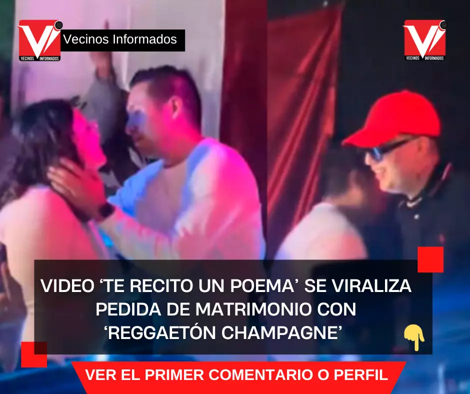 VIDEO ‘Te recito un poema’ se viraliza pedida de matrimonio con ‘Reggaetón Champagne’ de Bellakath
