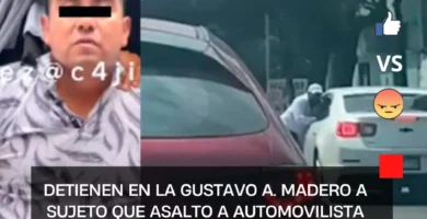 Detienen en la Gustavo A. Madero a sujeto que asalto a automovilista en Circuito Interior
