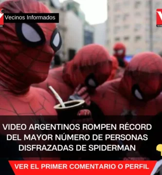 VIDEO Argentinos rompen récord del mayor número de personas disfrazadas de Spiderman