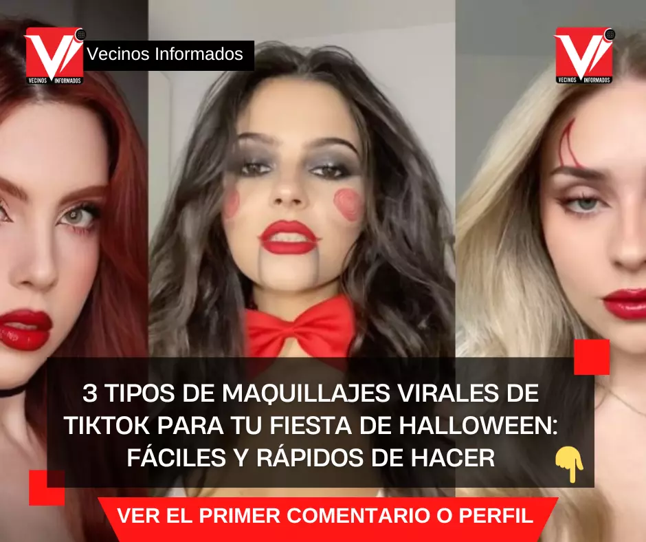 3 tipos de maquillajes virales de Tiktok para tu fiesta de Halloween: fáciles y rápidos de hacer
