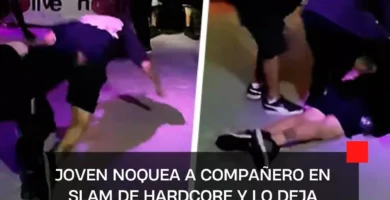 Joven noquea a compañero en slam de hardcore y lo deja inconsciente |VIDEO