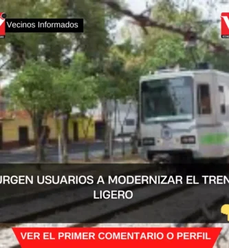 Urgen usuarios a modernizar el Tren Ligero