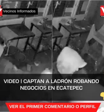 VIDEO | Captan a ladrón robando negocios en Ecatepec; se ha convertido en el terror de los vecinos