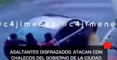 ASALTANTES DISFRAZADOS: ATACAN CON CHALECOS DEL GOBIERNO DE LA CIUDAD DE MÉXICO EN TLALPAN. (VIDEO)
