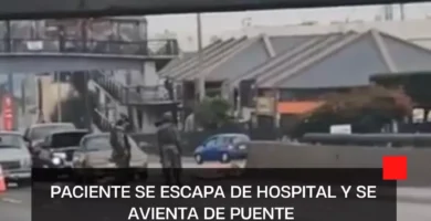 Paciente se escapa de hospital y se avienta de puente en Tijuana