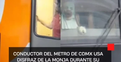 Conductor del Metro de CDMX usa disfraz de La Monja durante su turno; va hasta la madre, dicen en redes