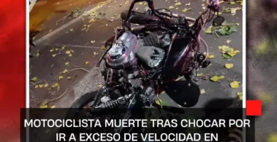 Motociclista muerte tras chocar por ir a exceso de velocidad en Tlalnepantla