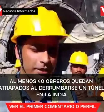 Al menos 40 obreros quedan atrapados al derrumbarse un túnel en la India