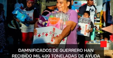 Damnificados de Guerrero han recibido mil 499 toneladas de ayuda humanitaria por parte de la Cruz Roja