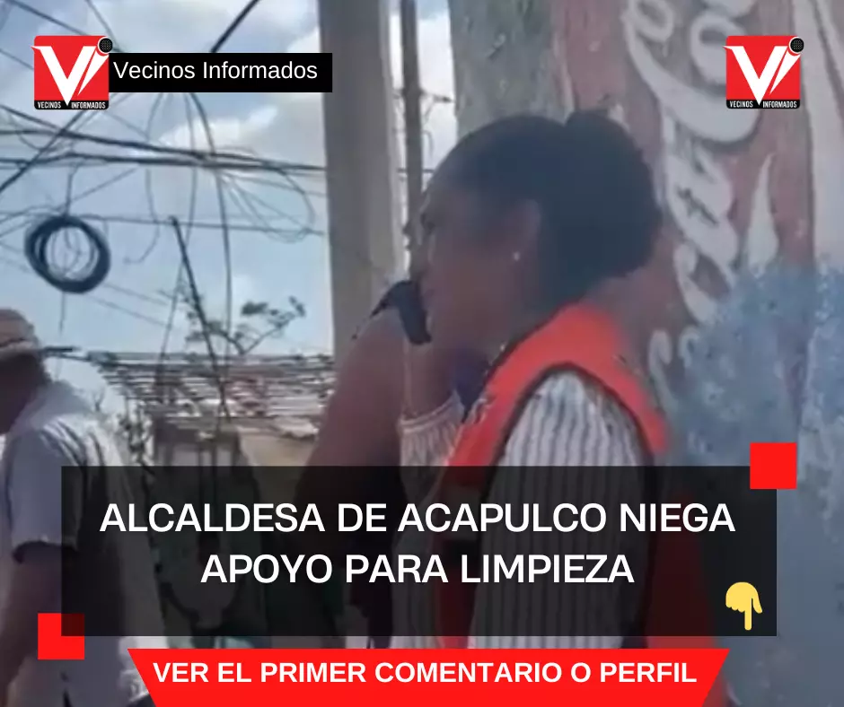 Alcaldesa de Acapulco niega apoyo para limpieza