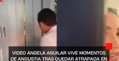 VIDEO Ángela Aguilar vive momentos de ANGUSTIA tras quedar ATRAPADA en un ELEVADOR