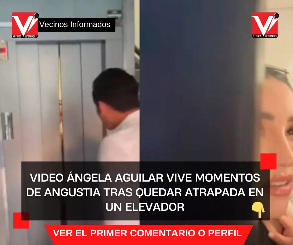 VIDEO Ángela Aguilar vive momentos de ANGUSTIA tras quedar ATRAPADA en un ELEVADOR