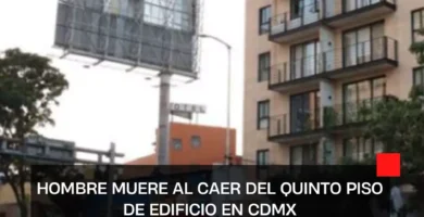 Hombre muere al caer del quinto piso de edificio en CDMX