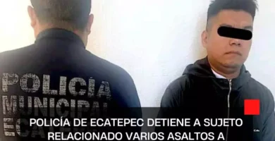 Policía de Ecatepec detiene a sujeto relacionado varios asaltos a pasajeros del Mexibús