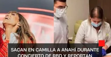 Sacan en camilla a Anahí durante concierto de RBD y reportan grave estado de salud