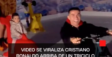 VIDEO Se viraliza Cristiano Ronaldo arriba de un triciclo