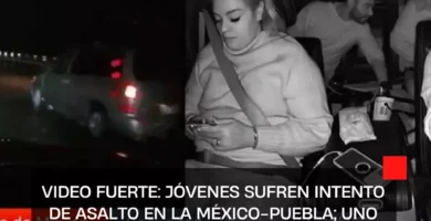 VIDEO FUERTE: Jóvenes sufren intento de asalto en la México-Puebla; uno sale herido