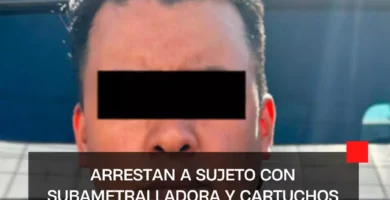 Arrestan a sujeto con subametralladora y cartuchos útiles en Gustavo A. Madero