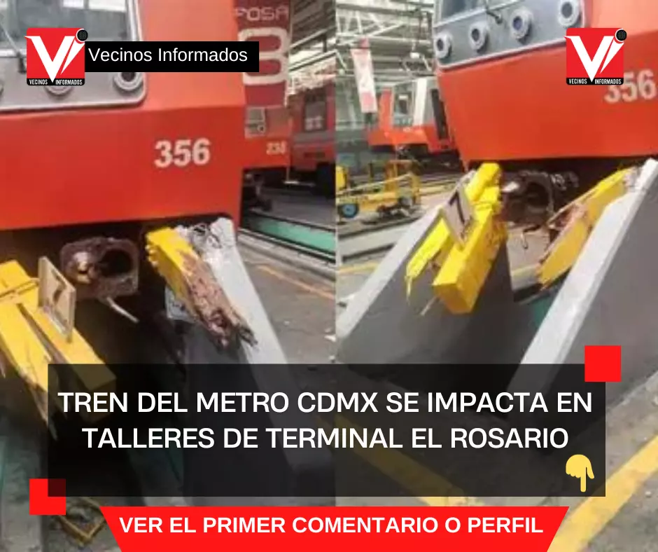 Tren del Metro CDMX se Impacta en Talleres de Terminal El Rosario