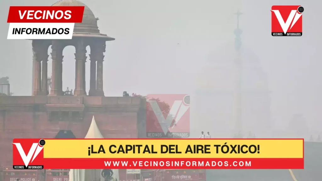 ¡La capital del aire tóxico! Densa nube contaminante pone en riesgo a Nueva Delhi