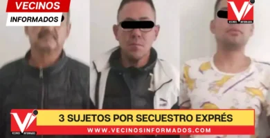 Policía de Ecatepec captura a 3 sujetos por secuestro exprés; despojaron de su auto a la víctima