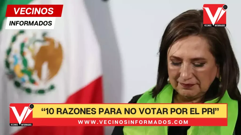 “10 razones para NO votar por el PRI”: Reviven tuit de Xóchitl Gálvez atacando al partido que ahora representa
