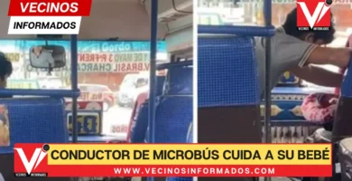 VIDEO: Conductor de microbús cuida a su bebé mientras trabaja