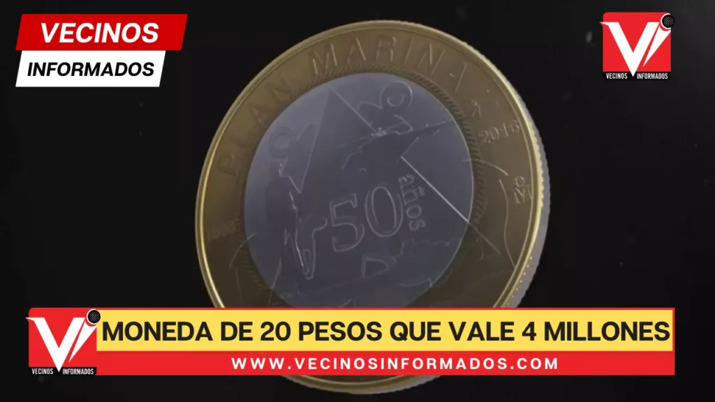Esta moneda de 20 pesos tiene un valor de 4 millones de pesos por su peculiar diseño