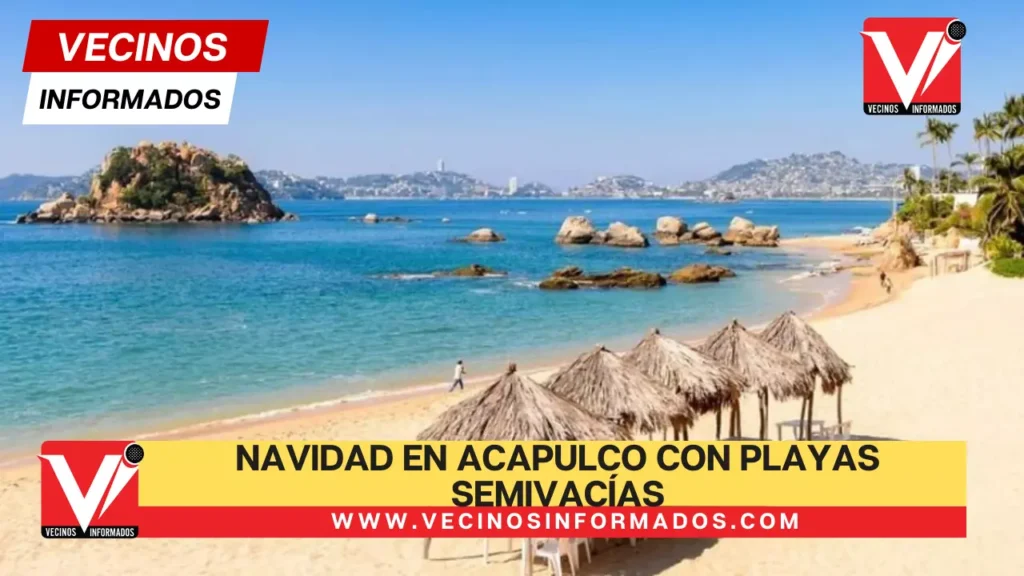 Navidad en Acapulco con playas semivacías y baja afluencia turística