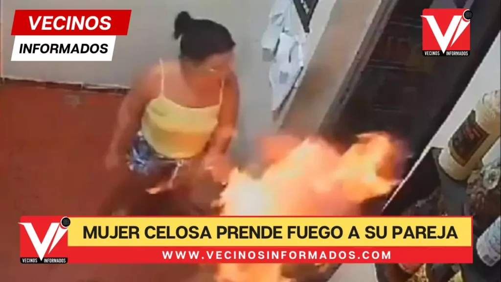 Mujer celosa prende fuego a su pareja en Brasil