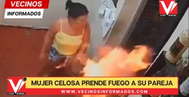 Mujer celosa prende fuego a su pareja en Brasil