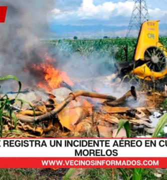 Se registra un incidente aéreo en Cuautla, Morelos