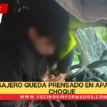 Pasajero queda prensado en aparatoso choque sobre la México-Pachuca