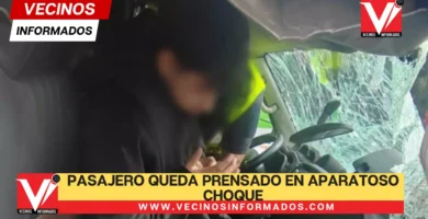 Pasajero queda prensado en aparatoso choque sobre la México-Pachuca