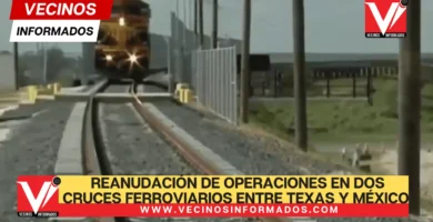 Anuncian reanudación de operaciones en dos cruces ferroviarios entre Texas y México