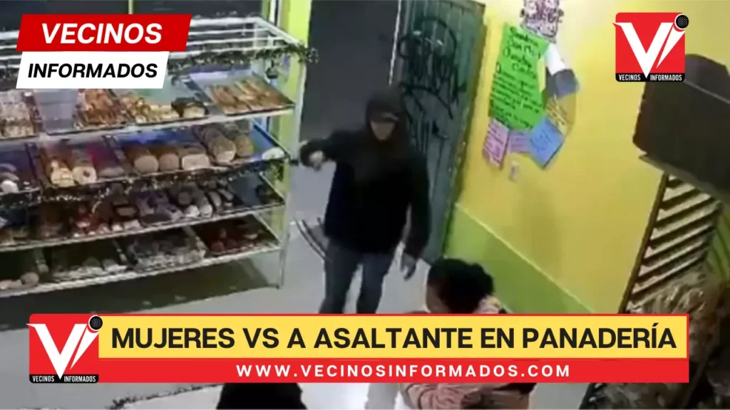 Mujeres confrontan a asaltante en una panadería y lo hace huir