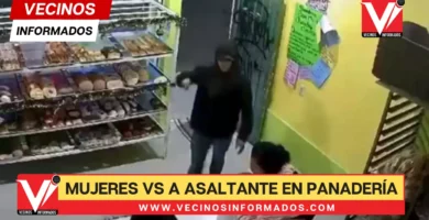 Mujeres confrontan a asaltante en una panadería y lo hace huir