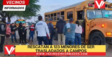 Rescatan a 123 menores de ser trasladados a campos agrícolas de Sinaloa