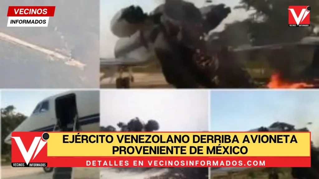 Ejército venezolano derriba avioneta proveniente de México