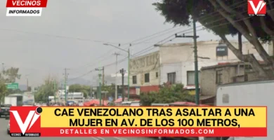 Cae venezolano tras asaltar a una mujer en Av. de los 100 Metros, Gustavo A. Madero