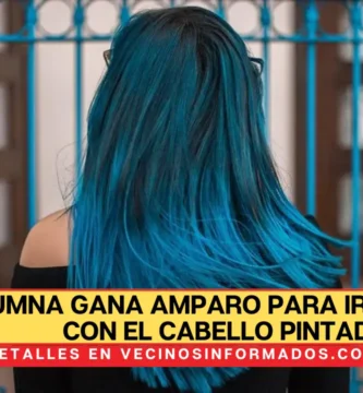 Alumna gana amparo para ir a clases con el cabello pintado de azul en Zacatecas