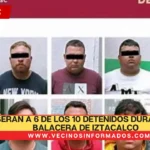 Liberan a 6 de los 10 detenidos durante la balacera de Iztacalco